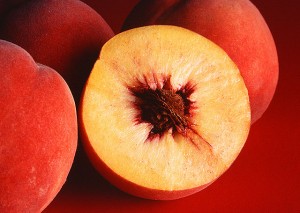 cut peach